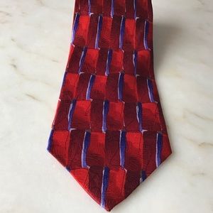 J. Garcia Scaly monster and blue man silk necktie